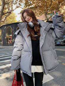 Women Winter Coats - 灰色 - 查看 5