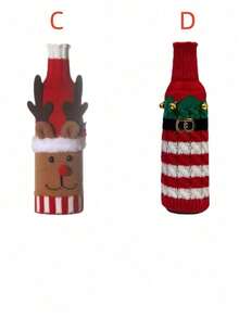 1pc capa de garrafa de papai noel e boneco de neve, decoração de restaurante de férias