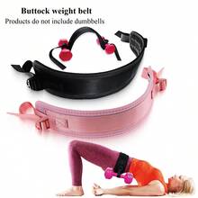 1 pieza Cinturón con acolchado para puente glúteo y elevación de cadera - Banda de resistencia ajustable para entrenamiento de peso para ejercicios de glúteos, gimnasio, yoga, sentadillas y fortalecimiento de glúteos (Negro/Rosa)