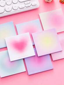 Set de 4 notas adhesivas de colores degradados para estudiantes, colores aleatorios