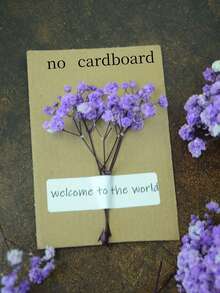 25/50/100/300 件迷你满天星及其他干花 - 用于树脂模具艺术和手工艺品，象牙白色花束，用于发饰、婚礼花环、桌面装饰、家居装饰 - 紫色 - 查看 4