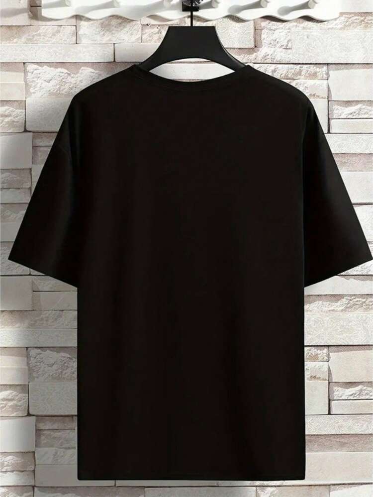 1pc Black T Shirt Elder Emo Shirt, Emo Shirt, Emo Clothing It Was Never A Phase, Emo Forever Shirt, Oversized Goth Emo Tee - 黑色 - 查看 2