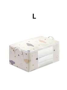 1pc Waterproof And Moisture-Proof Comfortable Storage Bag, Large Capacity Transparent Window, Suitable For Mobile, Packaging, Dormitory, And Sheet Storage Decorations Decor Festival Decor Room Decor Home Decor Decor Bedroom Decor Bedroom,Organizer,Organizer,Home Storage Closet Organization And Storage Clothes Organizer