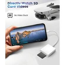 Leitor de cartão SD tipo C, 2 unidades, compatível com iPhone 16/16 Pro/16 Pro Max/16 Plus/15/15 Pro/15Pro Max/iPad Mini6/iPad Air4/iPad Pro, para transferência rápida de dados