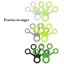 Fortalecedor de agarre de silicona, ejercitador de dedos, entrenador de fuerza de agarre, diseño suave, flexible y portátil para aliviar el dolor de artritis en la mano