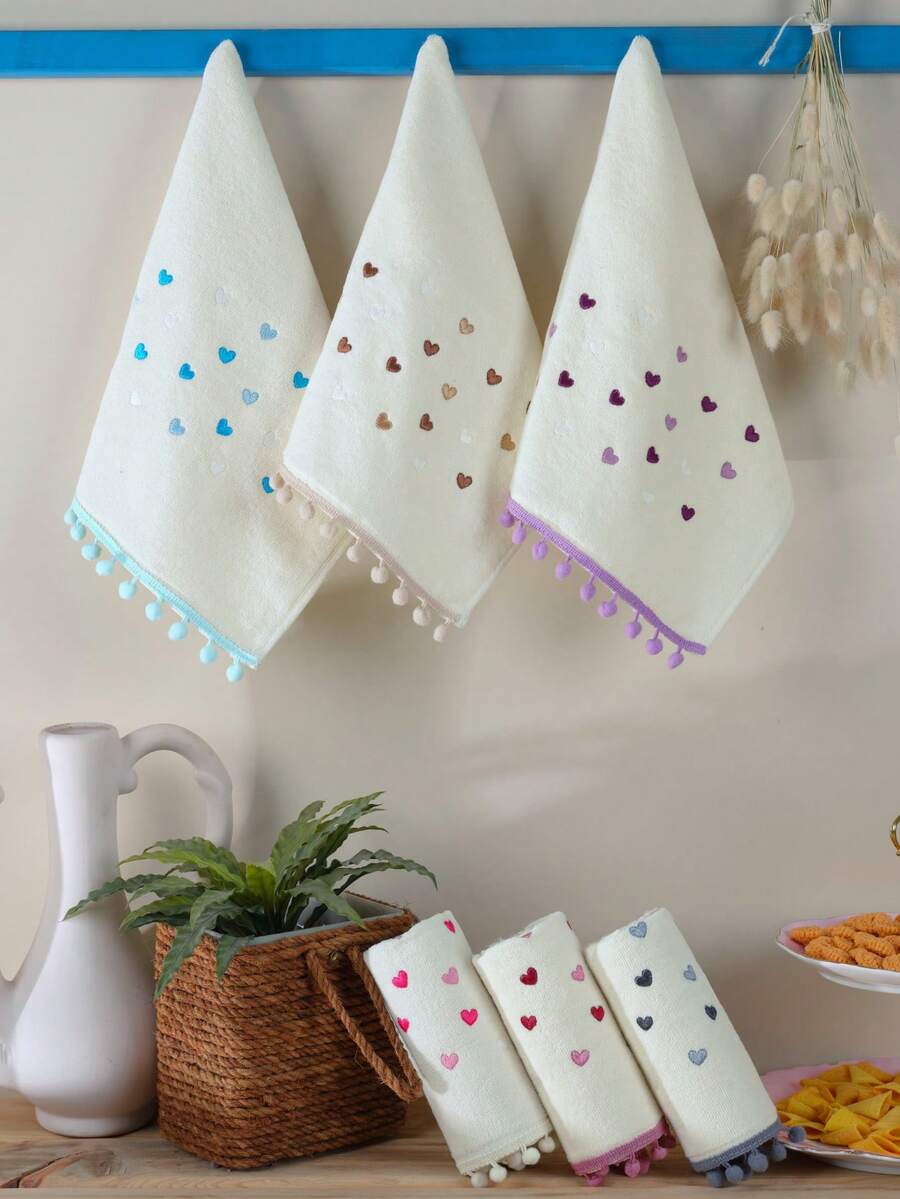 100% Cotton 3-Piece Kitchen & Bathroom Towel Set – 30x50 Cm Soft, Absorbent, Durable And OEKO-TEX Certified Multi-Purpose Towels – MADE IN TURKEY - White - View 1