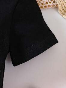 Playful Pals 3 piezas/set de blusas con estampado de oso para niñas bebés, primavera/verano - Multicolor - Ver 3