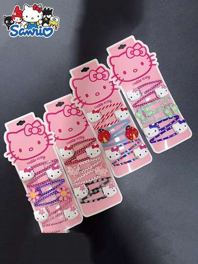 Sanrio طقم مشابك شعر أطفال من سانريو هيلو كيتي، كورومي، ميلودي، بومبومبورين - مشابك BB جميلة، مشابك الغرة والإكسسوارات الشعرية للبنات - مناسبة للإكسسوارات الملابس، تناسق الزي، صغيرة وخفيفة الوزن، سهلة التخزين، مشابك تثبيت، ديكورات DIY