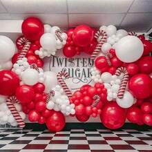 110pcs 18/12/10/5 Inch Red Balloon Garland Arch Set, Suitable For Birthday Party, Wedding, Engagement, Anniversary, Proposal Arrangement, Valentine's Day, New Year, Christmas Decoration - 紅色 - 查看 6