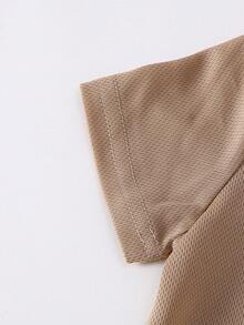 10pcs/Set Boys' Casual Colorful Knit Fabric T-Shirt And Matching Colorful Shorts Outdoor Suit, Spring/Summer - Nhiều màu - Xem 3