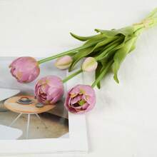 3 buc lalele artificiale la atingere reală, de înaltă calitate, fierbinți în Arabia Saudită, decorațiuni pentru casă, biroul hotelului, buchete de mireasă, decor pentru masă