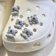 5/8/10pcs Cute Koala Shoe Charms, Cute Animal Design, ABS Material, DIY Shoe Charms Set (Sandals), Gift For Family And Friends - Multicolor - View 2