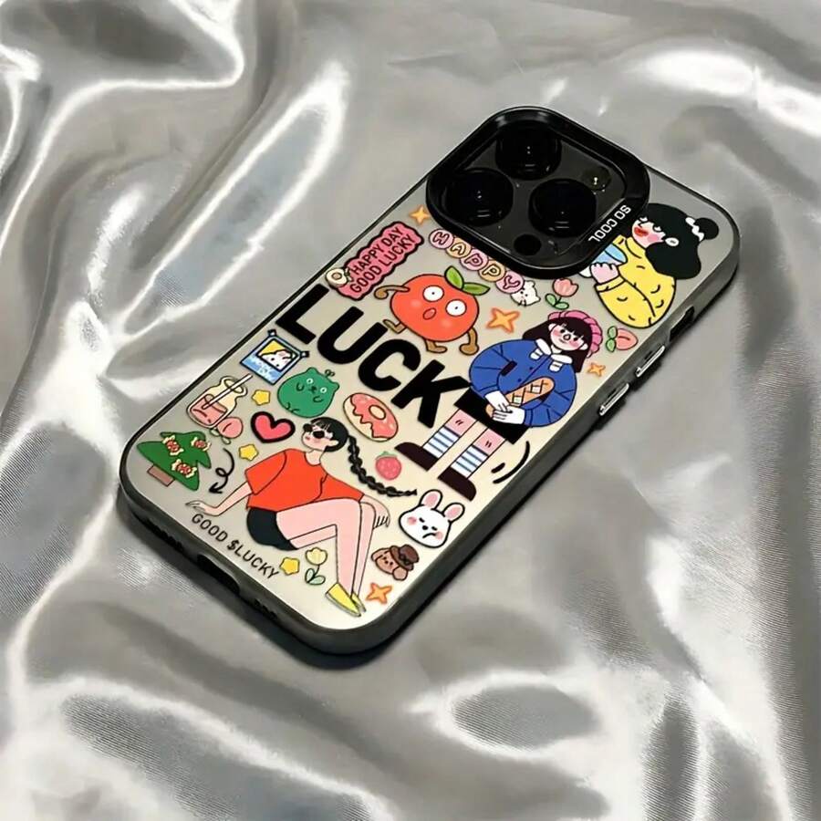 Funda trasera anti-caída para iPhone 16 15 14 13 12 11 Pro Max X XR XSMAX 8 7 Plus - Colores mixtos - Ver 1
