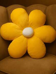 Daisy Plush Flower Cushion Sofa Decoration Living Room Baby Bedroom - Yellow - View 2