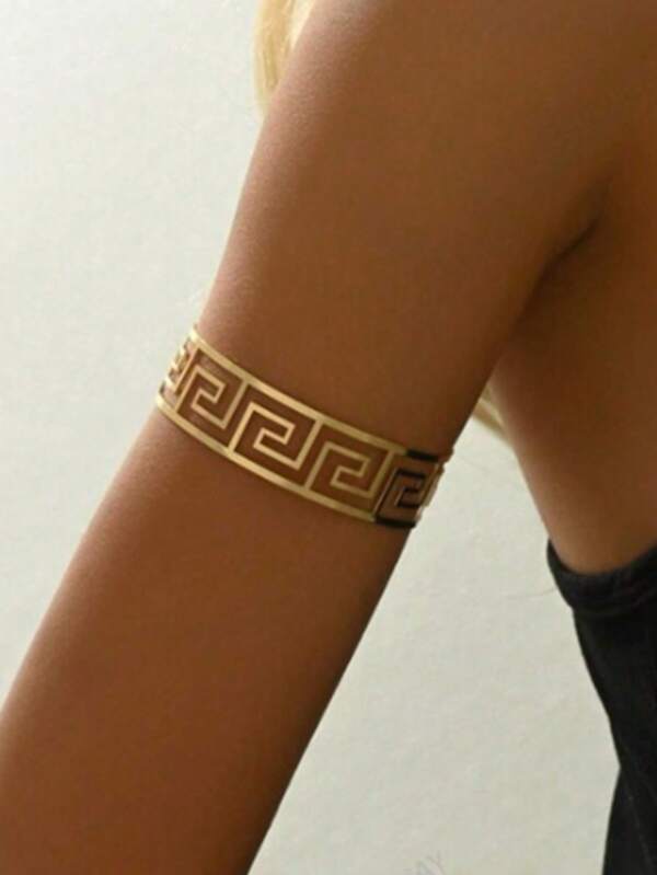 A Simple Geometric Smooth Arm Ring For Women, Multifunctional Arm Chain, Simple And Versatile, Showing Off Temperament