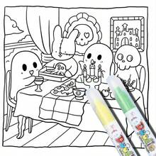 1 pezzo Libro da colorare comodo e carino a tema fantasma, adatto per la colorazione di Ognissanti, può essere utilizzato anche come decorazione, regalo o souvenir per Ognissanti