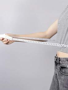 Nastro da fitness compatto in plastica - Strumento di misurazione della circonferenza corporea facile da usare per braccia, gambe, vita e torace - Righello morbido portatile per studenti e uso domestico, metro a nastro, metro a nastro telescopico automatico per misurazione corporea e perdita di peso, metro da sarta preciso per sartoria, cucito, fitness, artigianato, abbigliamento