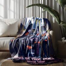 KISS Band-End Of The Road World Tour Flannel Blanket Throw Luxury Anti-Static Fuzzy Soft Microfiber Blankets For Couch, Sofa And Bed - 白色 - 查看 2