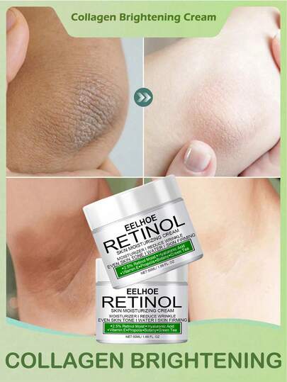 10/30/50ml 胶原蛋白亮肤霜、胶原蛋白面膜、护肤品、美白霜、亮肤润肤露，深层滋润肌肤，防止干燥开裂，改善肤色不均，持久保湿，令肌肤光滑亮泽，富含滋养维生素和天然提取物，增强皮肤弹性，促进全天健康光泽