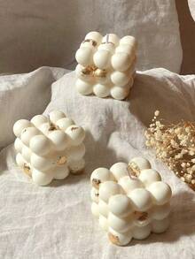 1pc/3pcs/6pcs DIY Hand-Painted Bubble Candles, Scented Wax Cubes, Home Decor Gifts. They Are Great Gifts, Also Suitable For Birthday Party Decoration, Romantic Wedding Accents, And Creating A Spring Atmosphere. - Multicolor - View 20