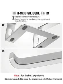 1pc Tablet Stand Holder,Portable Computer Stand,Metal Desktop Stand For IPad, Tablet, Laptop, Efficient Heat Dissipation For Daily Use - Multicolor - View 7