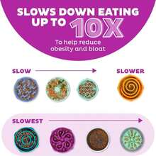 Outward Hound Fun Feeder Slo Bowl, Medium Slow Feeder Dog Bowl, 2 Cups, Turquoise - MàuF - Xem 4