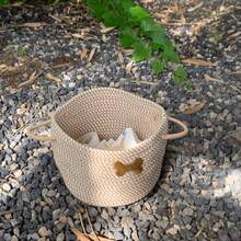 Yiuswoy Cesta de armazenamento redonda clássica com alça - organização doméstica multifuncional para artigos diversos, plantas, brinquedos para animais de estimação e pequenos itens - ideal para banheiro, quarto, sala de estar, varanda, cesta de prateleira decorativa para casa