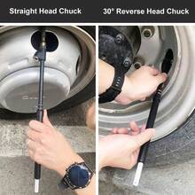 Manómetro Carter Air de 150 psi para neumáticos de autos y camiones. Diseño de doble punta, apto para la mayoría de los neumáticos, muy práctico. Diseño de asa para colgar, fácil de llevar y guardar. El manómetro de servicio automático no requiere pilas. - Negro - Ver 4