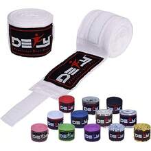 DEFY Professional 180 Inch Hand Wraps Boxing Muay Thai Elastic Bandages Men & Women -Pair - White - View 2