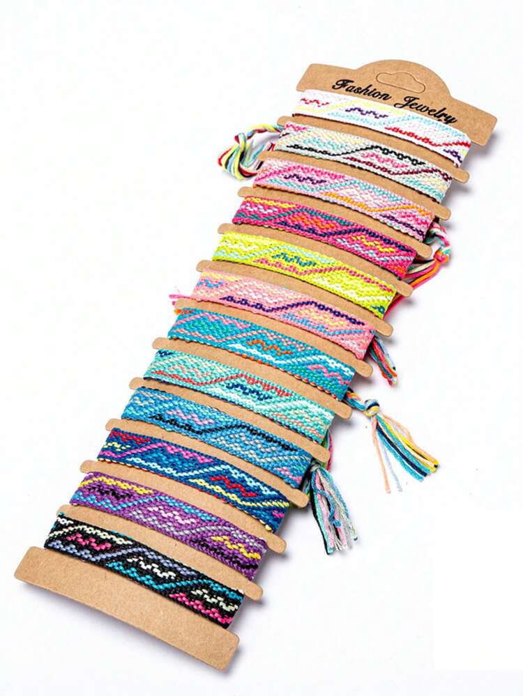 新品尼泊尔编织手链，彩色流苏幸运友谊手链，厂家直销 - 均碼 - 查看 4