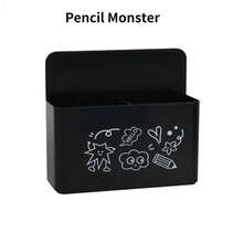 Caixa magnética para canetas de quadro branco, 1 peça, suporte para giz de escrita, compartimento ajustável, caixa magnética para canetas, adequada para armazenamento em geladeiras, suportes para controle remoto, escritórios, residências, cozinhas, escolas e armários de armazenamento de geladeira