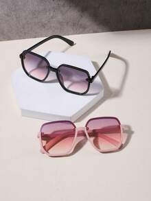 1 Pc Women Y2K Vintage Square Frame Green Full Frame Fashion Fashion Glasses, Suitable For Casual, Travel, Outings