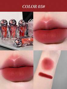 Gege Bear 1 pieza Labial de terciopelo suave y mate, de larga duración, a prueba de manchas, de color natural, versátil, producto de maquillaje - Multicolor - Ver 11