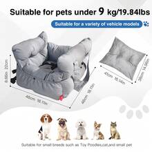 HazoWill宠物车载座椅，适用于猫狗 - 便携式旅行宠物床，带可调节挂钩和提手/肩带，适用于汽车前排/后排座椅、猫咪航空箱、猫咪背包、自行车拖车