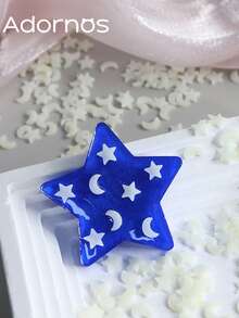 10g Luminous Stars Moon Soft Clay Flakes For Epoxy Resin Filling Green Light Stars Moon Soft Pottery DIY Earrings Keychains Making Accessories
