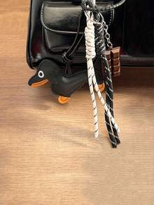 1PC Women Pendants Vintage Leather Sausage Dog Chocolate Charms Accessories For Mobile Phone Bags Keychain Vintage Leather Dachshund Puppy Braided Rope Pendant Keyring Fashion Chocolate Keychain Women Bag Charms Key Holder Gifts - 彩色 - 查看 8