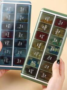 1pc Travel Pill Organization: Pill Organizer 7 Days, Daily Pill Box, Weekly Travel Pill Box, Cute Pill Holder To Hold Vitamins, Medications, Pills, Supplements