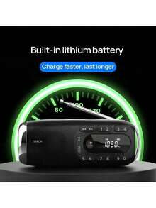 PHILIPS TAR2808 Altavoz de emergencia multifunción, radio multiusos, reproductor de tarjetas, linterna de alto brillo, dispositivo de carga portátil - Negro - Ver 5