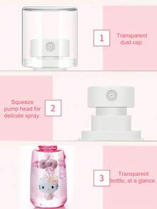 Sanrio Valentine's Day Christmas Hello Kitty Cartoon Cute 30ml/60ml/100ml DIY Self-Adhesive Sticker Travel Portable Spray Bottle Lotion Dispenser Pressure Bottle Press Bottle Kitty Dispenser Bottle (Some Parts May Be Random)