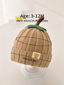 [Baby Hat]Winter Warm Thick Elastic Pumpkin Hat, Lightweight Soft Ear Protection, Autumn/Winter Daily Outdoor Holiday Cold-Proof Gear - Multicolor - View 10