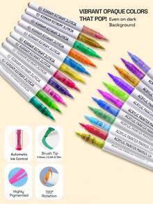 Set di 171 colori di pennarelli acrilici liquidi diretti Languo, penne riempitive con testina morbida e capacità elevata, colori macaron, grigio, marrone e colorati, adatti per studenti, pittura di personaggi dei cartoni animati, impermeabili per carta, arte fai-da-te, graffiti su pietra, vetro e ceramica, disponibili in 207 colori, idea regalo, essenziali per il ritorno a scuola, forniture per l'arte di San Valentino, set di cancelleria