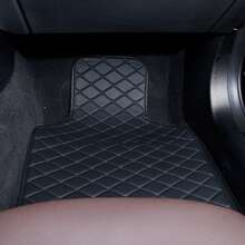 Universal 4PCS Car Floor Mat Set – 2X Fully Enclosed PVC Mats + 2X Anti-Slip Automotive Mats For All Vehicles - Black - View 9