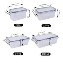 方形密封盖食品储存容器、玻璃餐盒、防漏午餐盒，适用于洗碗机、微波炉和冰箱 - 彩色 - 查看 9