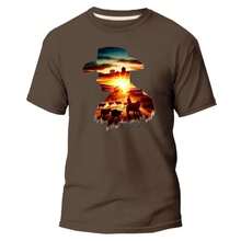 camisa moda chapeu cowboy country camiseta unissex - Preto - Visão 9