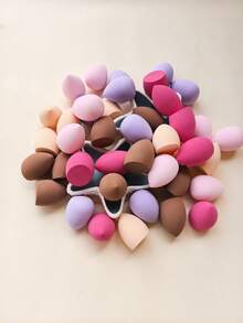 50 Pcs Large Random Color & Shape Makeup Sponge Sponges, Suitable For Powder, Cream, Liquid Cosmetics Application, Convenient For Travel, Touch-Up, Reusable, Fit All Skin Types, Great For Daily Makeup, Travel, Date, Sunscreen Application, Essential For Women, Ideal Gift For Christmas,Makeup,Cheap,Room Decor,Vanity,Travel,Bedroom,Makeup Accessories,Puff,Makeup Blender,Powder Puff,Makeup Sponge