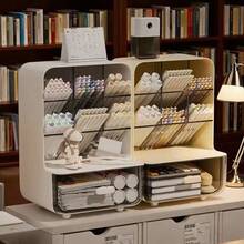 1 pieza Organizador de escritorio con cajón para accesorios de escritorio, organizador fijo, organizador marcado para suministros de arte de escritorio