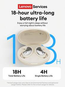 Lenovo 联想 LE203 睡眠蓝牙耳机，360°智能降噪，4层降噪，高品质音乐，超长续航，轻巧舒适，适合运动、办公、睡眠，兼容智能手机和电脑 - 彩色 - 查看 7