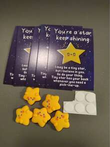 5/10 piezas ¡talla grande vendido de YOOX! Adorables tarjetas con forma de estrella de 8x5,5 cm para iluminar su brillo interior. Perfectas para deseos de cumpleaños, aliento, deseos de recuperación, etiquetas de regalo para fiestas, motivación académica, Navidad, Acción de Gracias y difundir energía positiva.