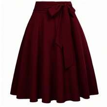 Midi Skirt Gode Envelope Evangelical Fashion - Burgundy - View 2