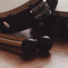 2 件装木柄橡胶槌 - 鼓槌打击乐器零件 - 圆头槌，奥尔夫打击乐器槌，适合初学者和从业者，用途广泛，适用于乐器配件、音乐家礼物、节奏乐器、表演、乐队、户外活动、派对、露营、新年、生日礼物、节日礼物 - 彩色 - 查看 3